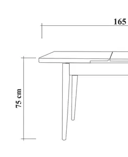 Jídelní stoly Sofahouse Rozkládací jídelní stůl Olenna 130-165 cm vzor ořech