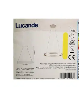 Svítidla Lucande Lucande - LED Stmívatelný lustr na lanku LYANI LED/20,5W/230V 