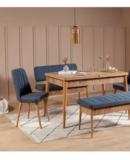 Kuchyňské a jídelní židle Jídelní lavice VINA borovice atlantic modrá