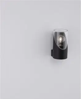 Moderní venkovní nástěnná svítidla NOVA LUCE venkovní nástěnné svítidlo SELENA antracitový hliník a čirý akryl E27 1x12W 220-240V bez žárovky IP65 9492720