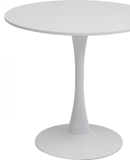 Kulaté jídelní stoly KARE Design Kulatý jídelní stůl - bílý, Ø80