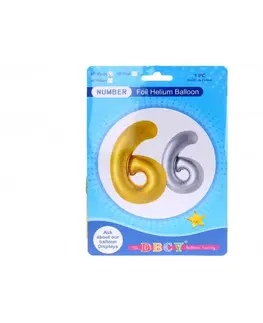 Hračky WIKY - Balonky nafukovací ve tvaru čísla 6