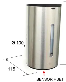 Dávkovače mýdla SAPHO Bezdotykový dávkovač tekutého mýdla 650ml, nerez mat SE071