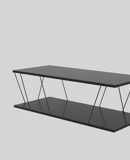 Konferenční stolky Konferenční stolek BEATRIX, antracit/černá