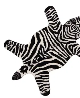 Koberce a koberečky Vlněný kusový koberec Zebra - 60*90*2 cm Clayre & Eef FOR0005