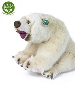 Hračky RAPPA - Plyšový lední medvěd sedící 43 cm ECO-FRIENDLY