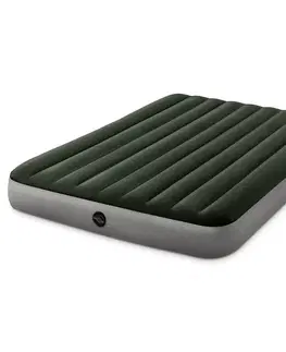 Nafukovací postele Nafukovací matrace Intex 203 x 152cm zelená + pumpa