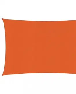 Stínící textilie Stínící plachta obdélníková HDPE 3,5 x 5 m Dekorhome Oranžová