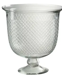 Dekorativní vázy Transparentní skleněná váza na noze Juno - Ø30*31 cm J-Line by Jolipa 32220