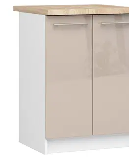 Kuchyňské dolní skříňky Ak furniture Kuchyňská skříňka Olivie S 60 cm 2D bílá/cappuccino