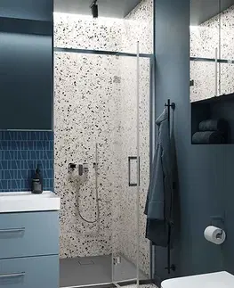 Sprchové kouty CERSANIT Sprchové dveře LARGA chrom 100X195, levé, čiré sklo S932-121