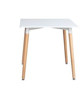 Jídelní stoly Jídelní stůl FARUK 80x80 cm, bílý