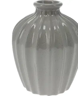 Vázy keramické Porcelánová váza Sevila, 11,5 x 15 cm, šedá