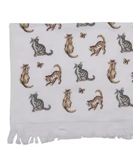 Utěrky Kuchyňský froté ručník s kočky - 40*66 cm Clayre & Eef T015