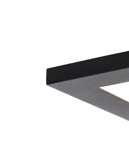 Stropni svitidla Moderní stropní svítidlo černé včetně LED 80 cm - Liv