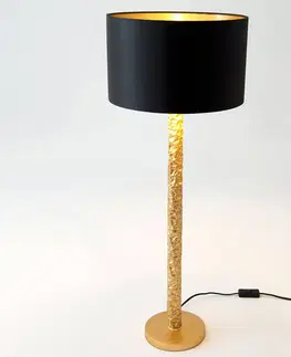 Stolní lampy Holländer Stolní lampa Cancelliere Rotonda černá/zlatá 79 cm