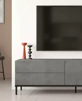 TV stolky Sofahouse Designový TV stolek Ulysse 170,3 cm stříbrný