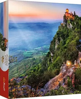 Hračky puzzle TREFL - Puzzle 1000 Premium Plus - Foto Odyssey: Cesta Tower, San Marino