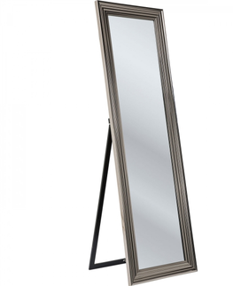 Stojací zrcadla KARE Design Stojací zrcadlo s rámem  Silver 180x55cm