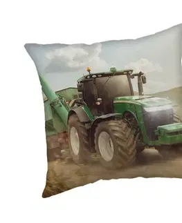 Polštáře Jerry Fabrics Polštářek Traktor green, 40 x 40 cm 