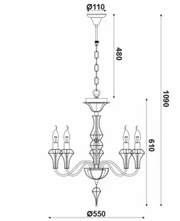 Designová závěsná svítidla ACA Lighting Elegant závěsné svítidlo EG168205PB