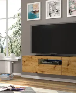 TV stolky ARTBm TV stolek AURA 150 | dub artisan Variant: s LED osvětlením