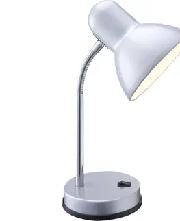 Lampy Globo Globo 2487- Stolní lampa BASIC 1xE27/40W/230V stříbrná 