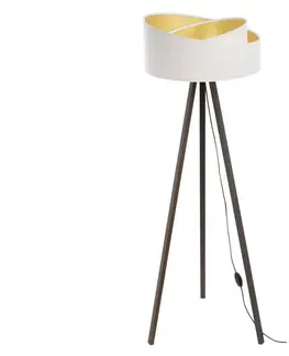 Lampy  Stojací lampa GALAXY 1xE27/60W/230V bílá/hnědá 