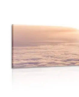 Obrazy přírody a krajiny Obraz západ slunce z okna letadla