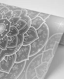 Samolepící tapety Samolepící tapeta černobílá orientální Mandala