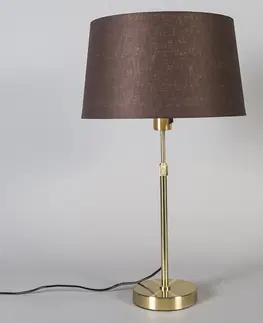 Stolni lampy Stolní lampa zlatá / mosaz s hnědým odstínem nastavitelná 35 cm - Parte