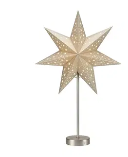 Vánoční světelná hvězda Markslöjd LED stojací hvězda Mathilda zlatá na baterie
