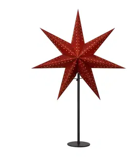 Vánoční světelná hvězda Markslöjd Stojací hvězda Embla Ø45cm, sametový vzhled, hnědá