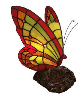 Svítidla Stolní lampa Tiffany Butterfly II - 15*15*27 cm Clayre & Eef 5LL-6011