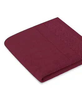 Ručníky AmeliaHome Sada 3 ks ručníků RUBRUM klasický styl vínová, velikost 50x90+70x130