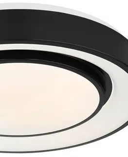 Stropní svítidla Globo LED stropní svítidlo Sully dálkové ovládání černá