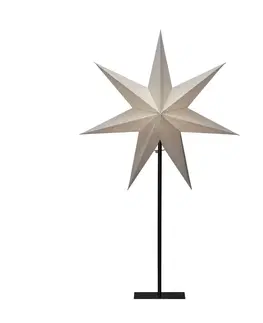 Vánoční světelná hvězda Konstsmide Christmas Dekorační světlo papírová hvězda 7 cípů bílá 80 cm