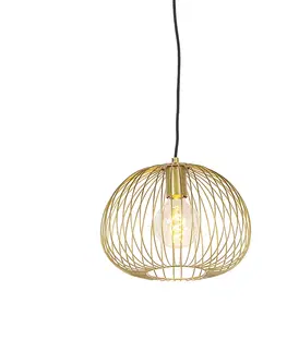 Zavesna svitidla Designová závěsná lampa zlatá - Wire Dough