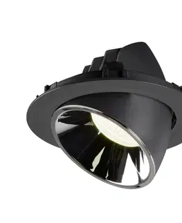 LED podhledová svítidla SLV BIG WHITE NUMINOS GIMBLE XL zápustné stropní svítidlo černé/chrom 4000 K 20° 1006067