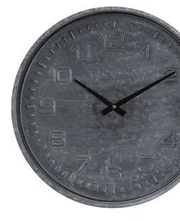 Hodiny Šedé nástěnné hodiny Ricard grijs - Ø39*5 cm Light & Living 7108125