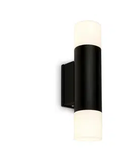 LED nástěnná svítidla BRILONER Svítidlo do koupelny, 27,5 cm, 2x GU10, 4,8W, 400lm, černá BRI 2090025