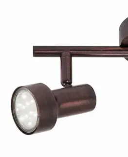 LED bodová svítidla BRILONER Bodové svítidlo 27,5 cm 2xGU10 6W 500lm antická měď BRI 2843-021