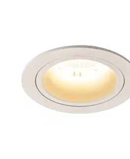 LED podhledová svítidla SLV BIG WHITE NUMINOS DL M vnitřní LED zápustné stropní svítidlo bílá/bílá 3000 K 55° včetně listových pružin 1003884