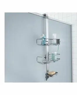 Regály a poličky Simplehuman Nastavitelný držák na dveře sprchy s poličkami