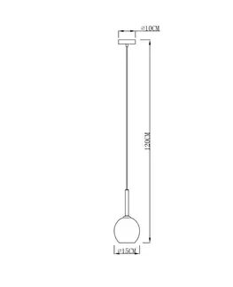 Moderní závěsná svítidla ZUMALINE Závěsné svítidlo MONIC MD1629-1 měď