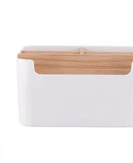 Koupelnový nábytek Altom Plastový organizér Bamboo, 18 x 14,5 x 9,5 cm