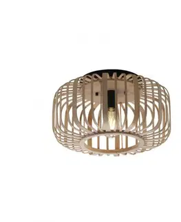 Moderní stropní svítidla LEUCHTEN DIREKT is JUST LIGHT Stropní svítidlo, dřevo, přírodní, kruhové, E27, retro, pr. 42cm