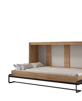 Postele ArtAbiks Sklápěcí postel CASE LOFT BLACK | horizontální 90 x 200 cm