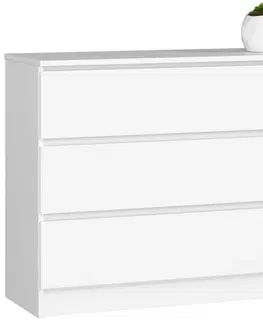 Komody Ak furniture Komoda Rollo V 160,4 cm bílá matná