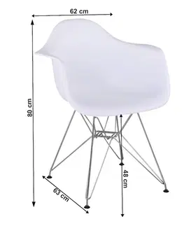Židle Jídelní křeslo FEMAN 3 NEW Tempo Kondela Bílá